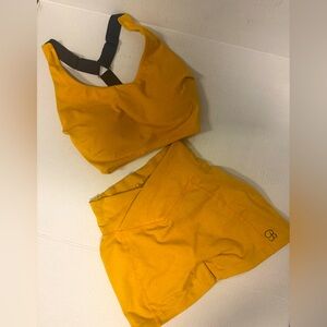 Bombshell Sportswear yellow Athletic Shorts Set